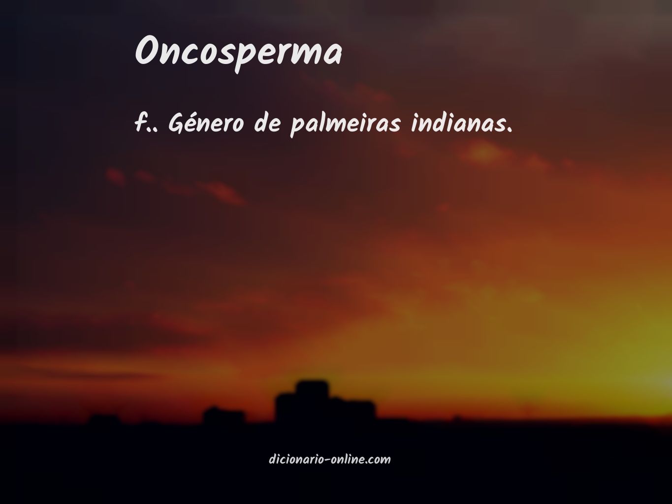 Significado de oncosperma