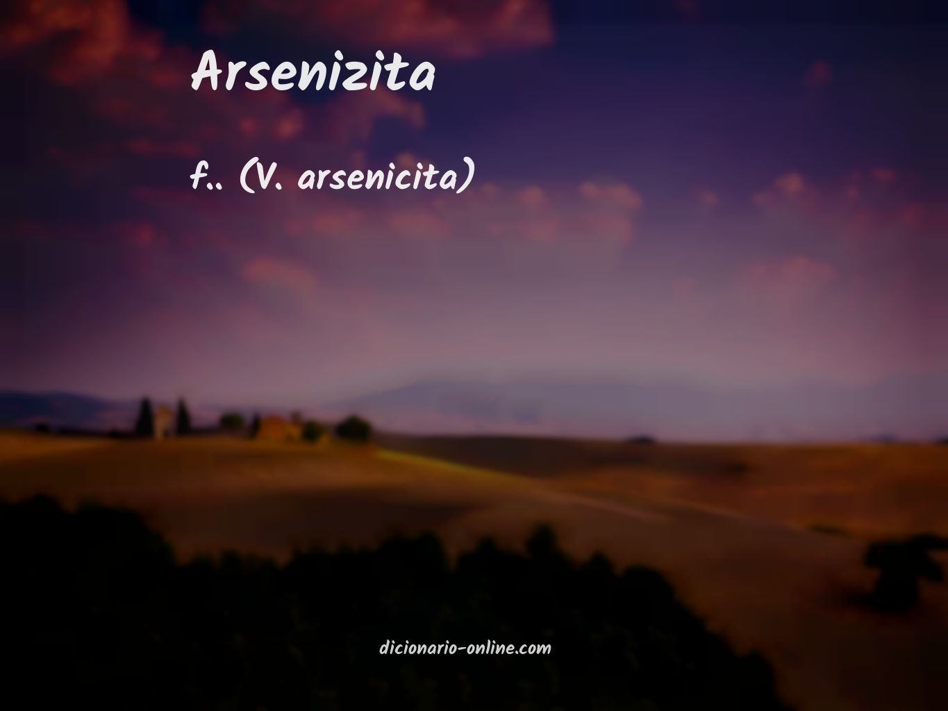Significado de arsenizita