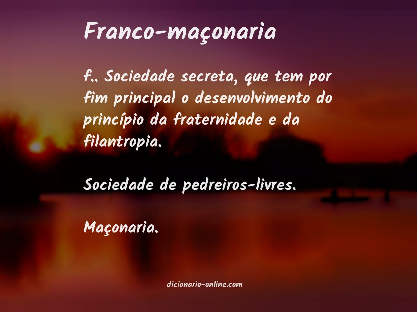 Significado de franco-maçonaria