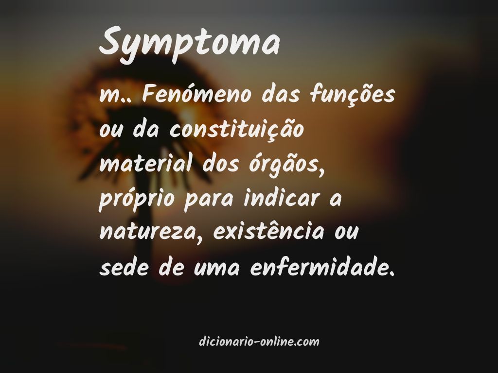 Significado de symptoma