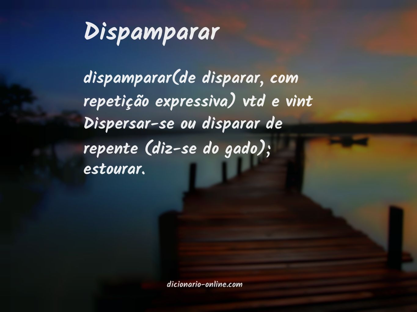 Significado de dispamparar