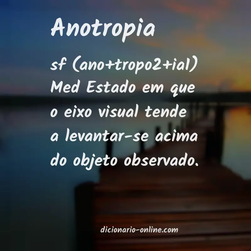 Significado de anotropia