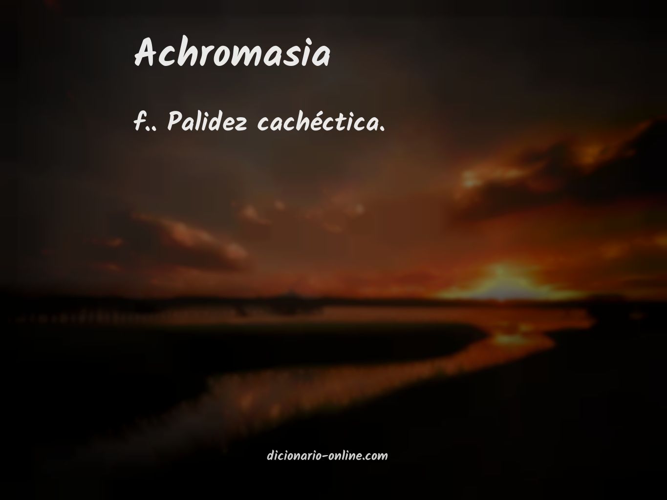 Significado de achromasia