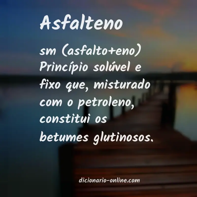 Significado de asfalteno