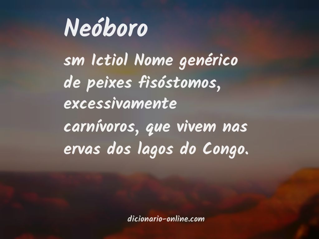 Significado de neóboro