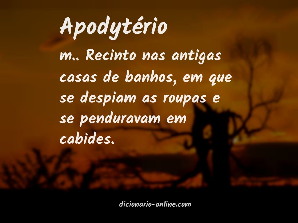 Significado de apodytério