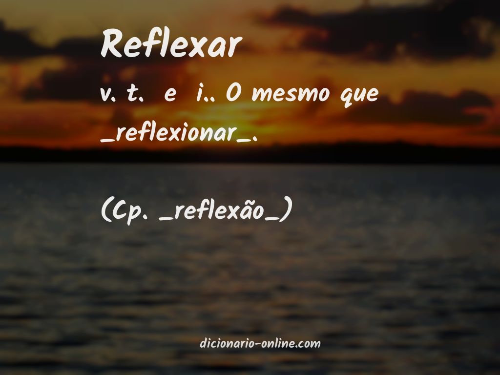 Significado de reflexar