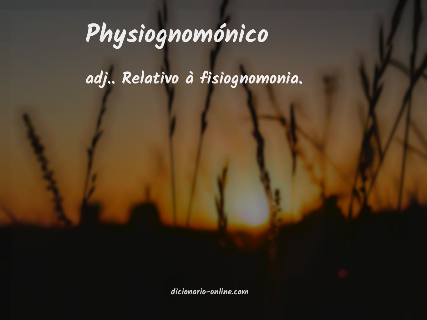 Significado de physiognomónico