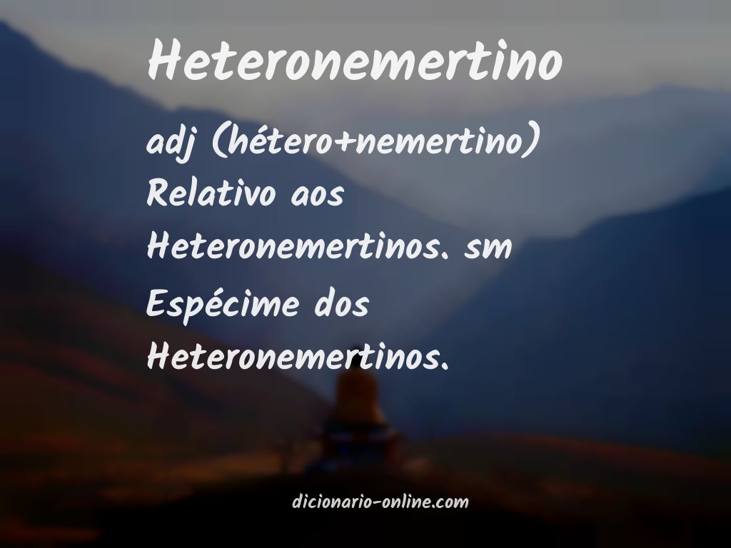 Significado de heteronemertino