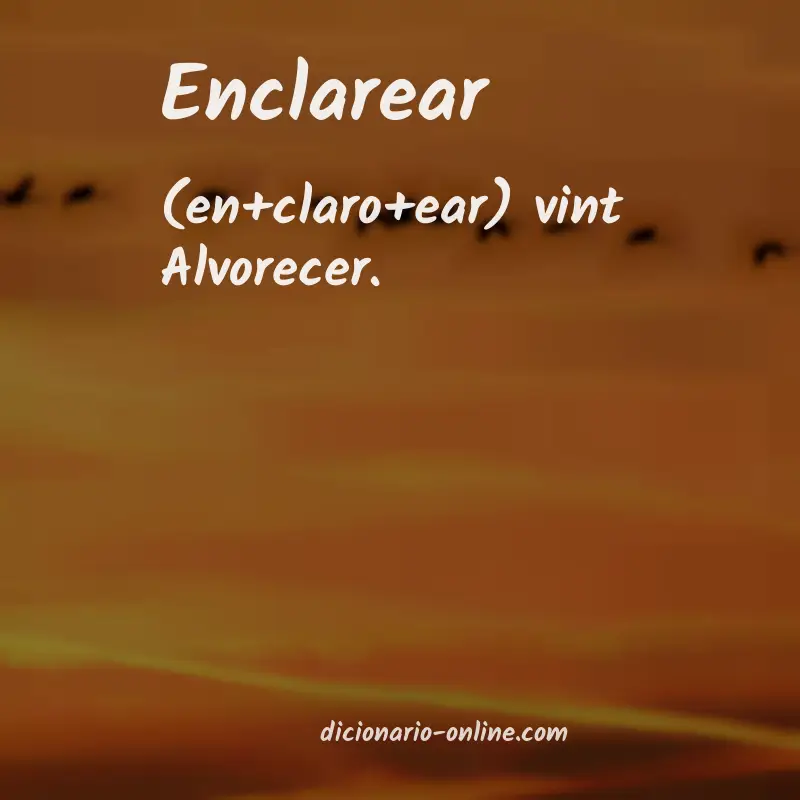 Significado de enclarear