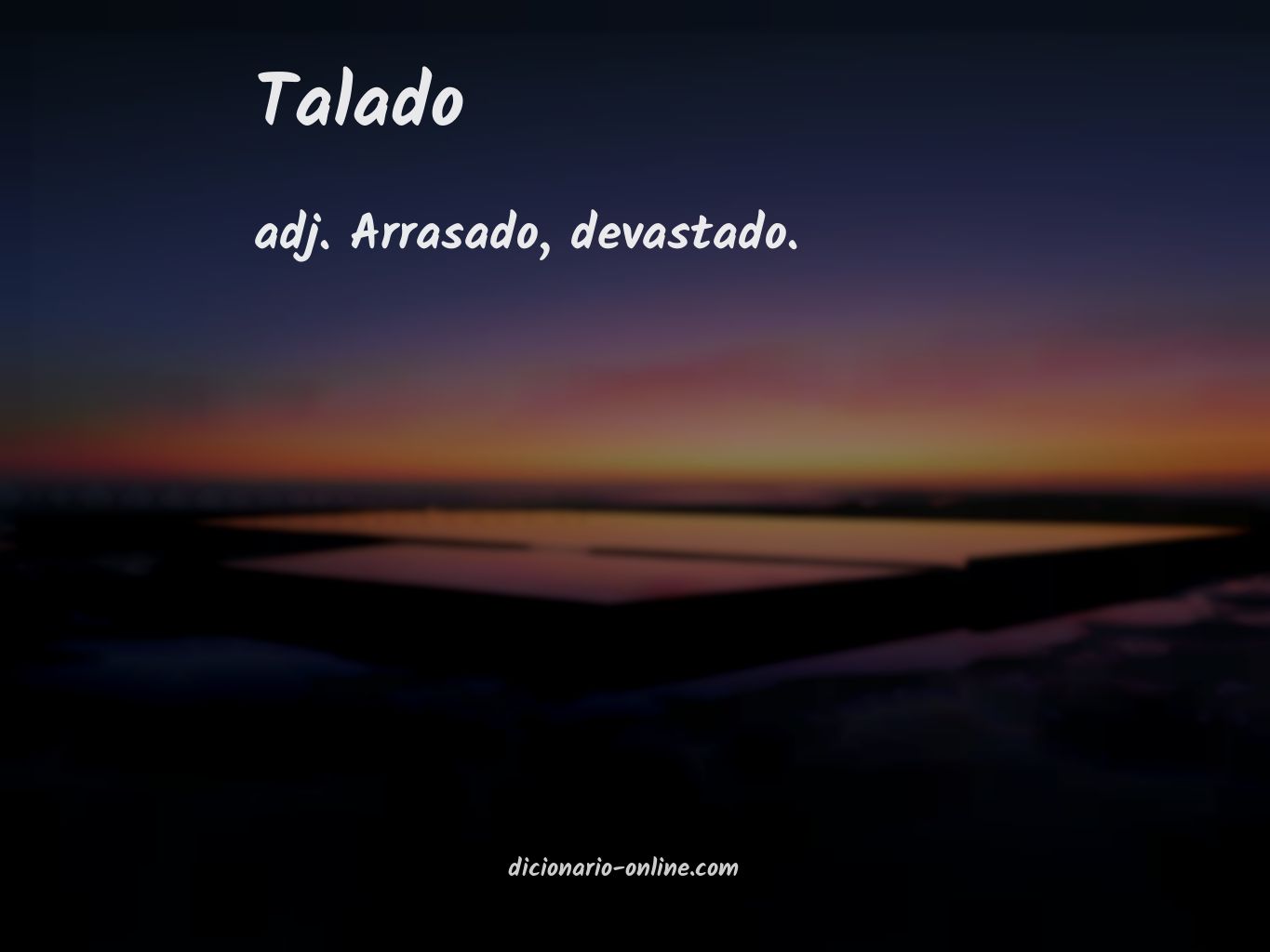 Significado de talado