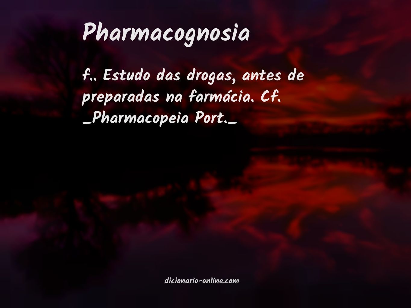 Significado de pharmacognosia