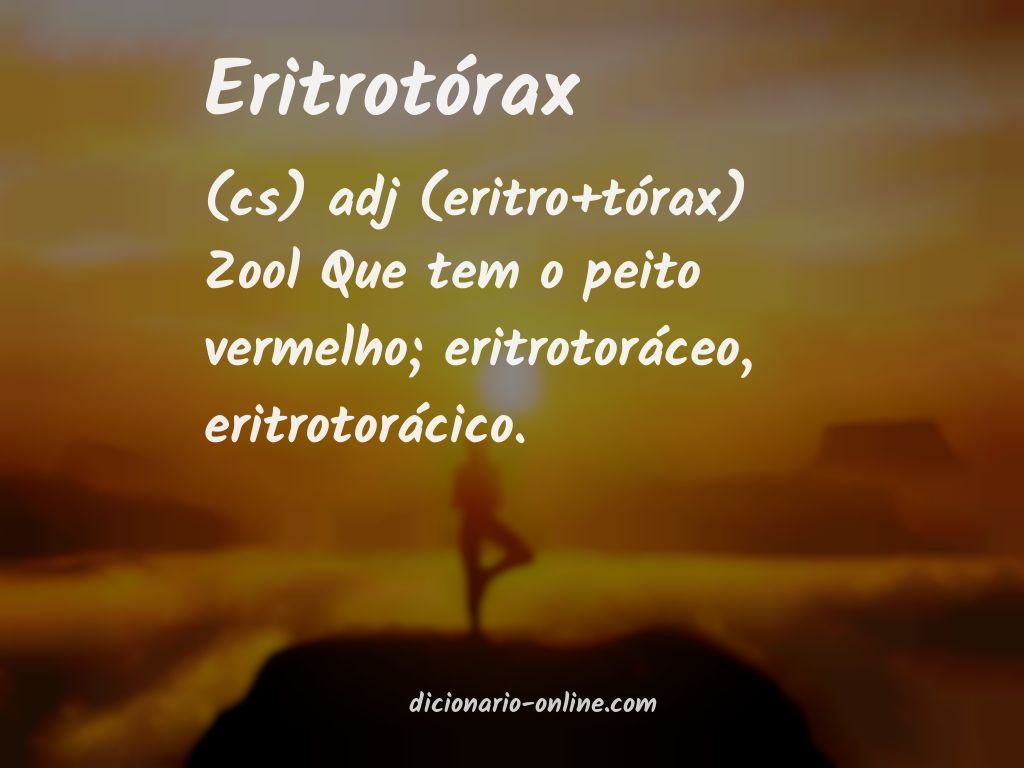 Significado de eritrotórax