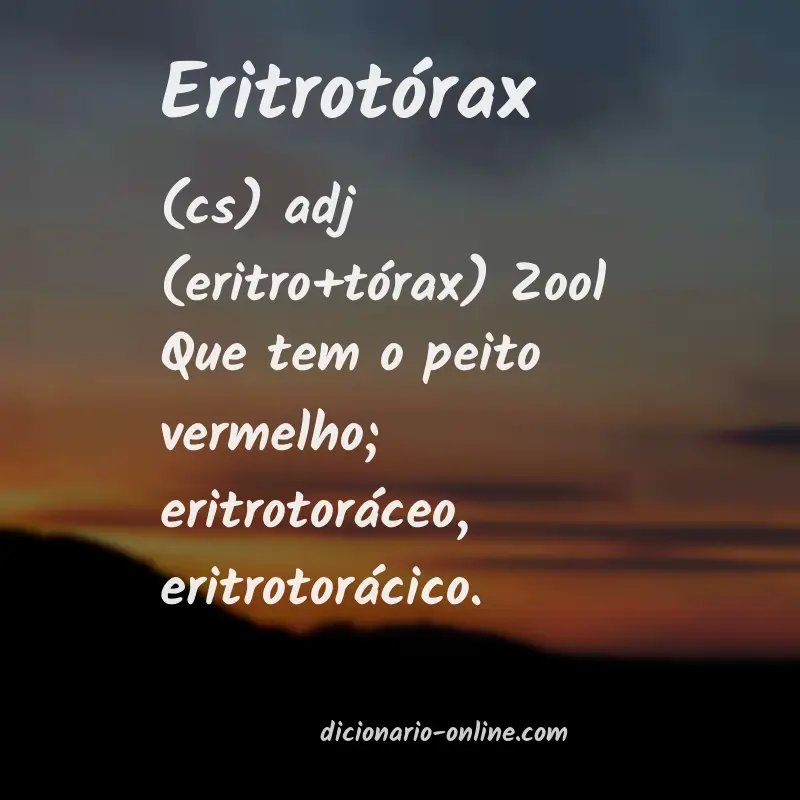 Significado de eritrotórax