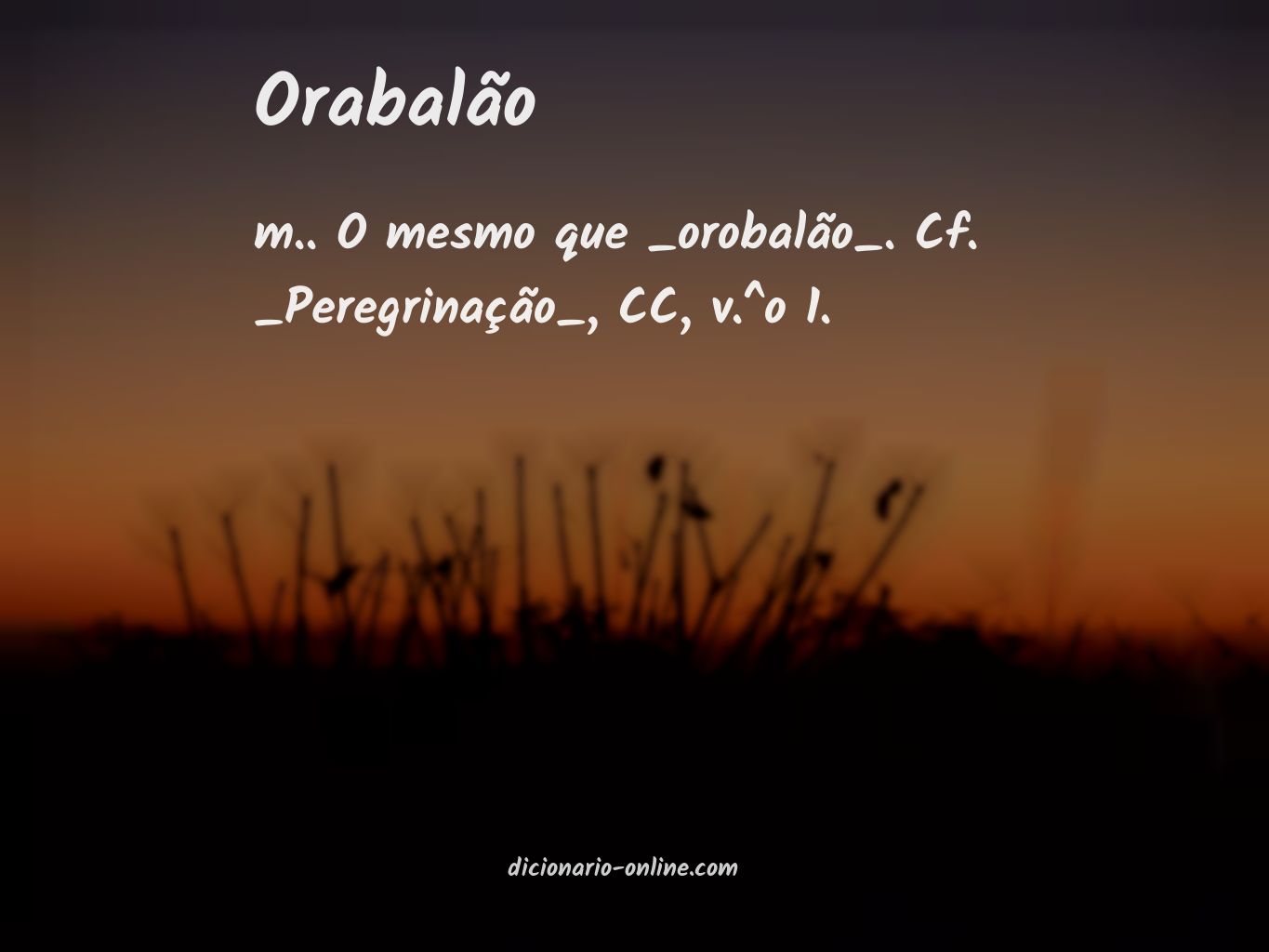 Significado de orabalão