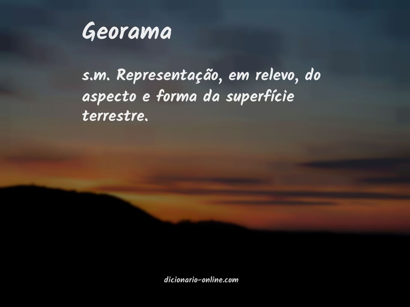 Significado de georama