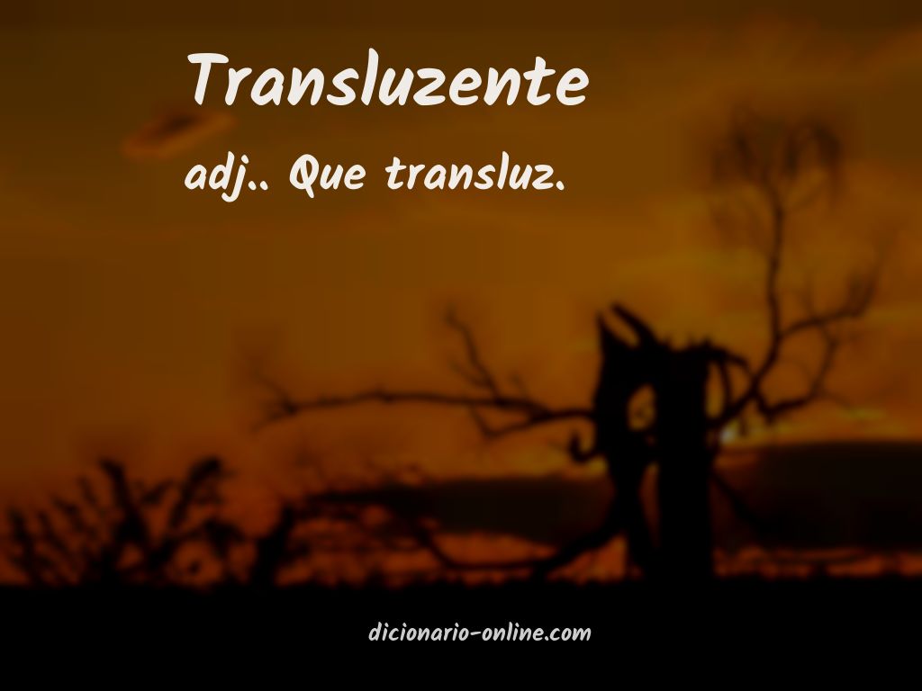 Significado de transluzente