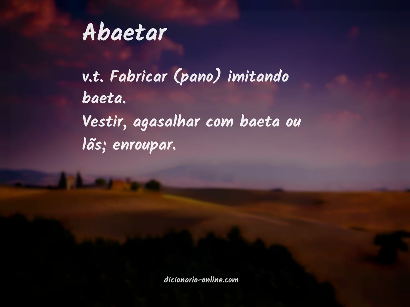 Significado de abaetar