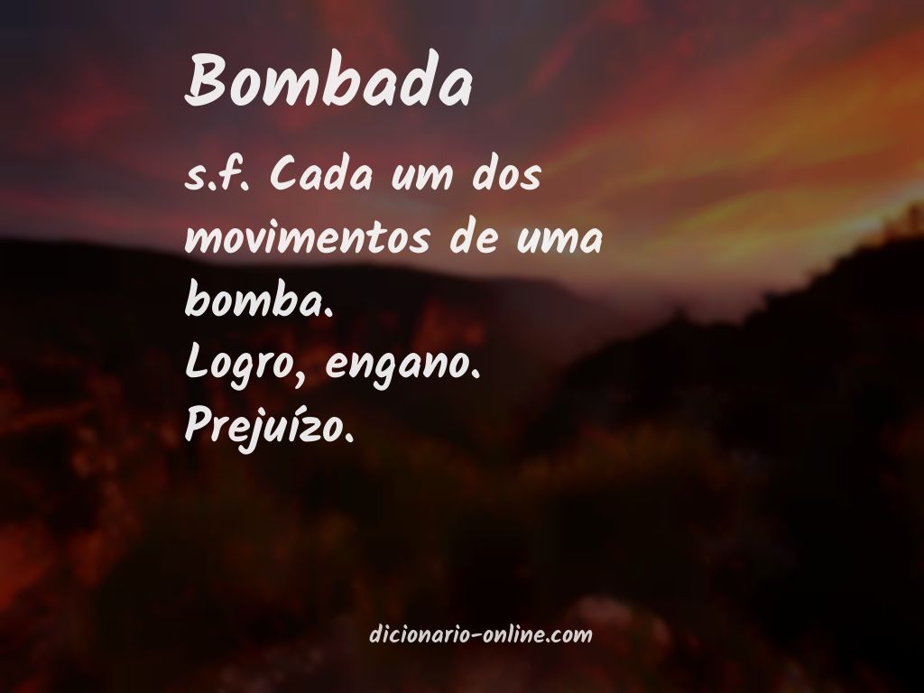 Significado de bombada