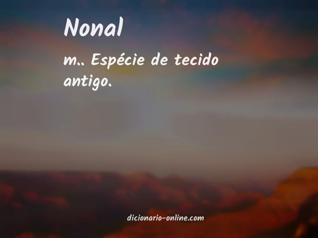 Significado de nonal