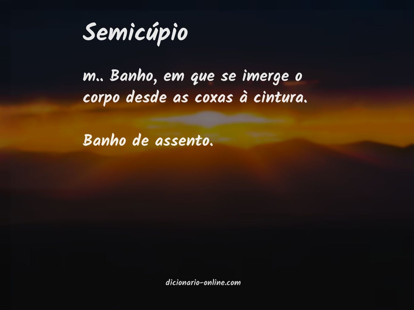 Significado de semicúpio