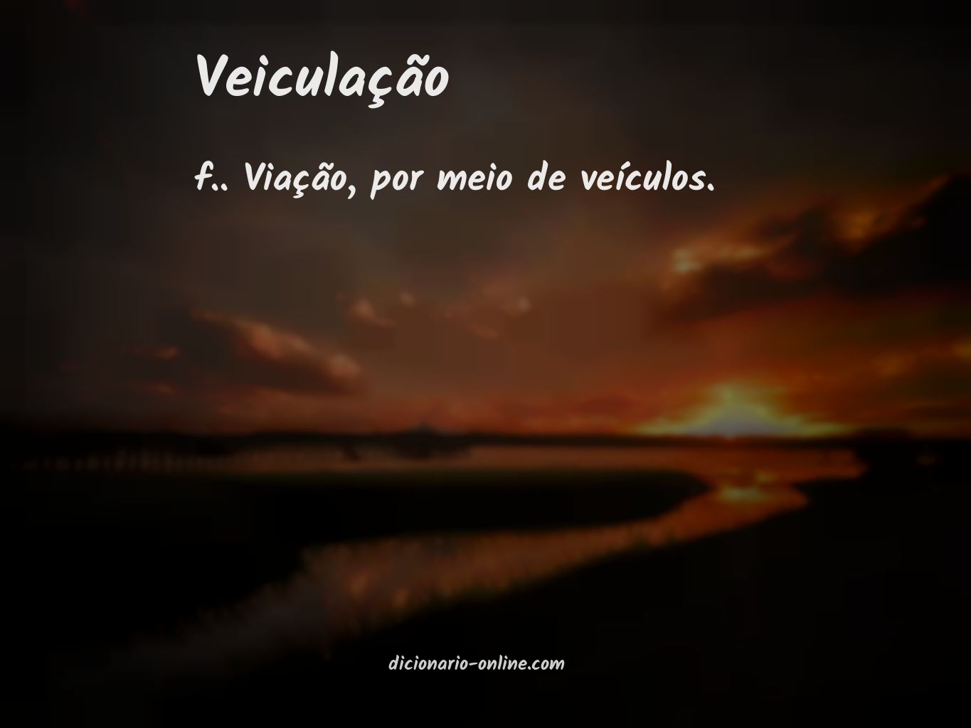 Significado de veiculação