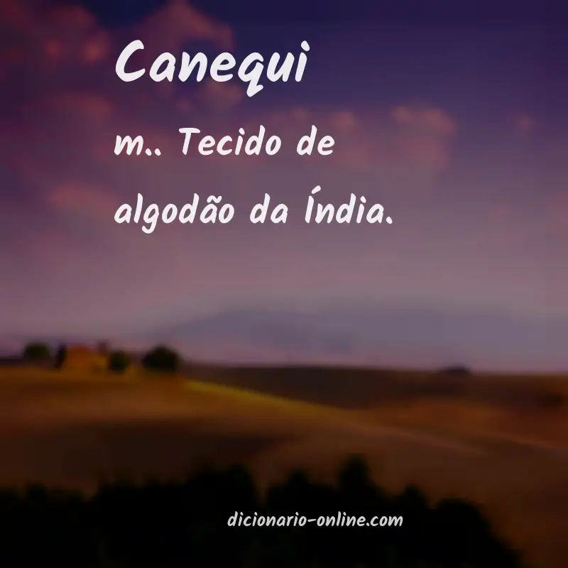 Significado de canequi