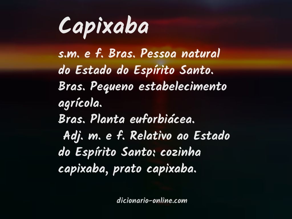 Significado de capixaba