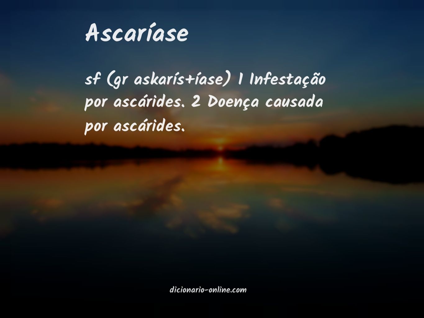 Significado de ascaríase