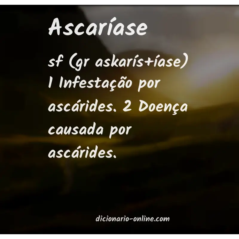 Significado de ascaríase