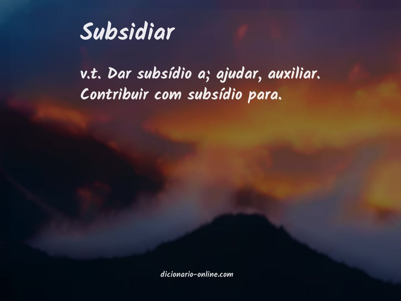 Significado de subsidiar
