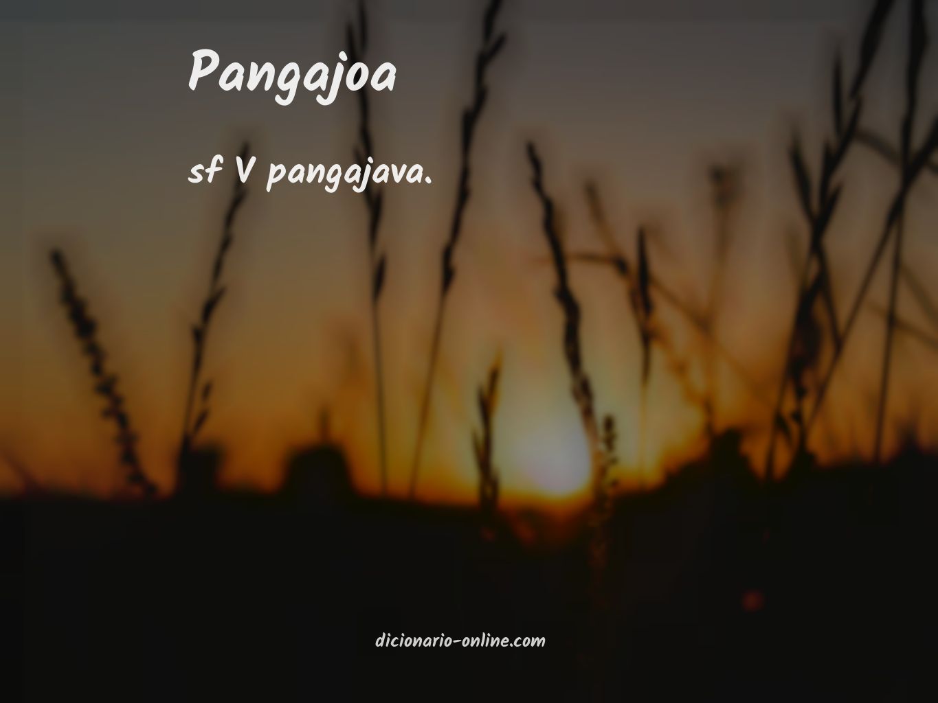 Significado de pangajoa