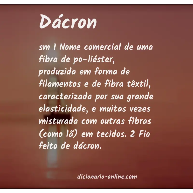 Significado de dácron