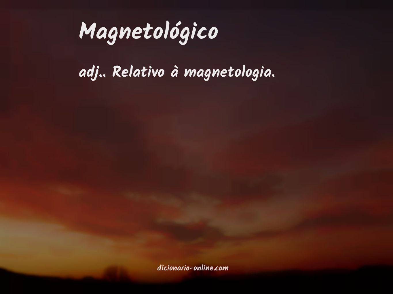 Significado de magnetológico