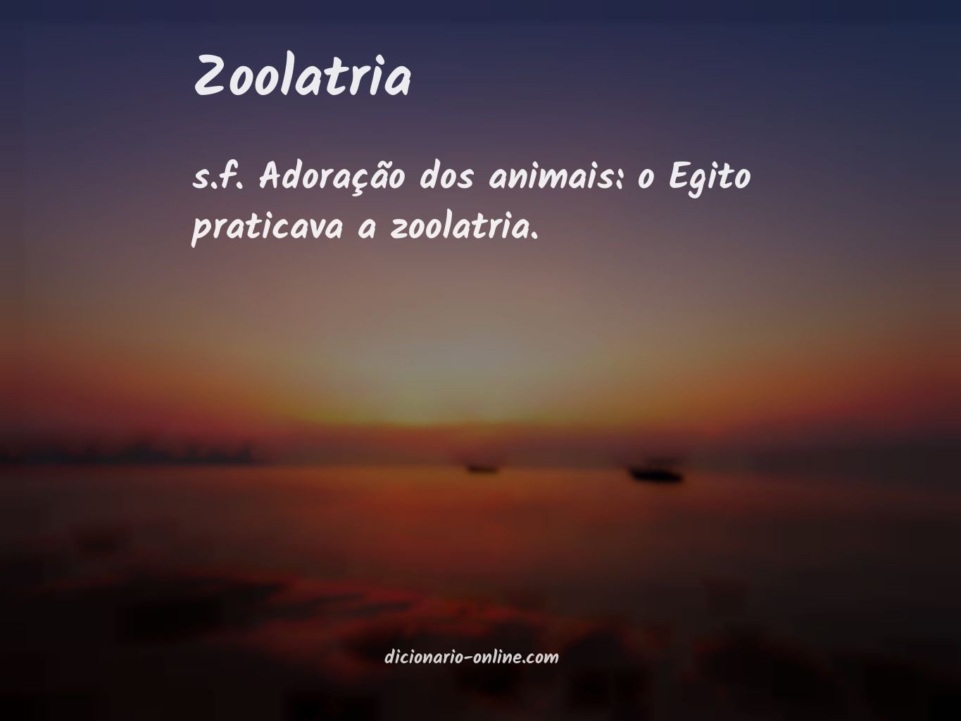 Significado de zoolatria