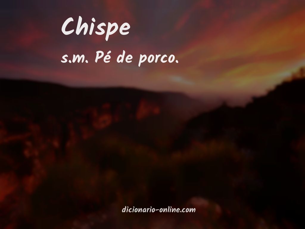 Significado de chispe