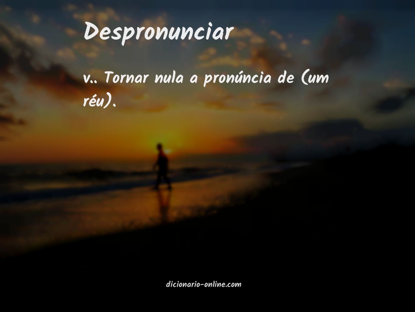 Significado de despronunciar