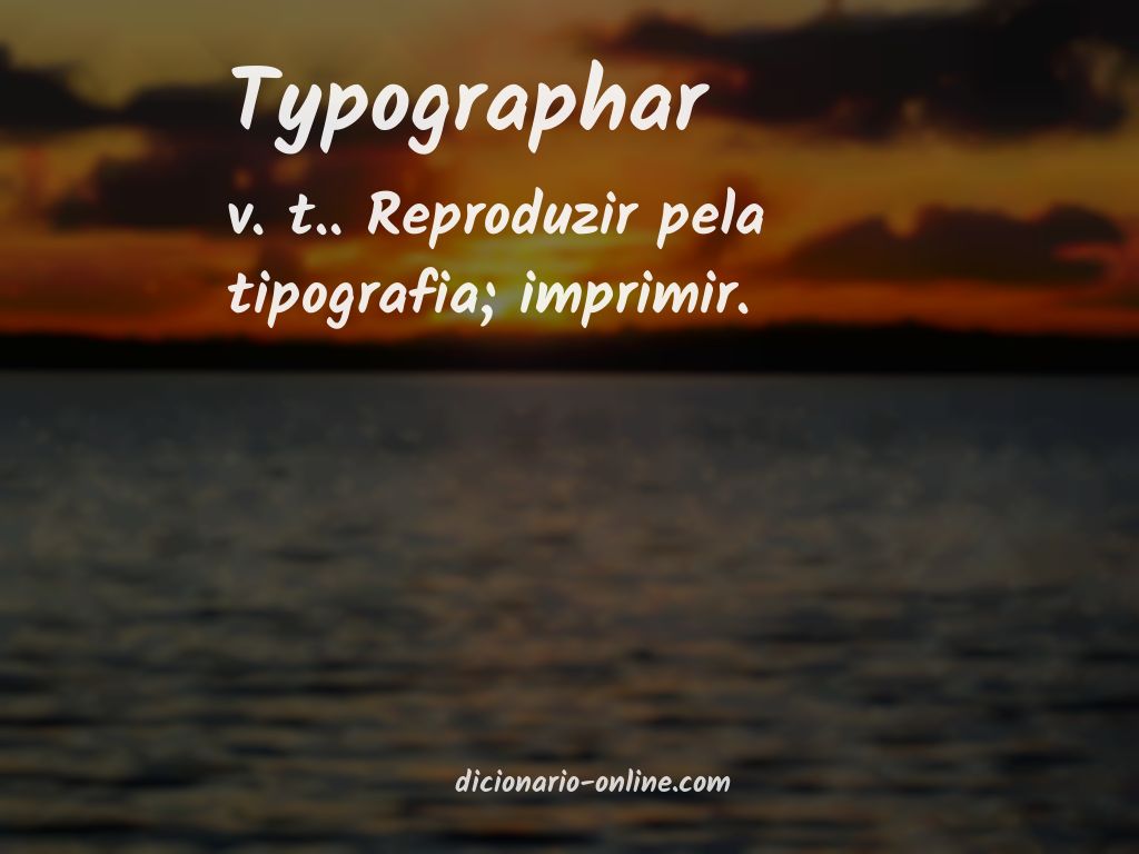 Significado de typographar