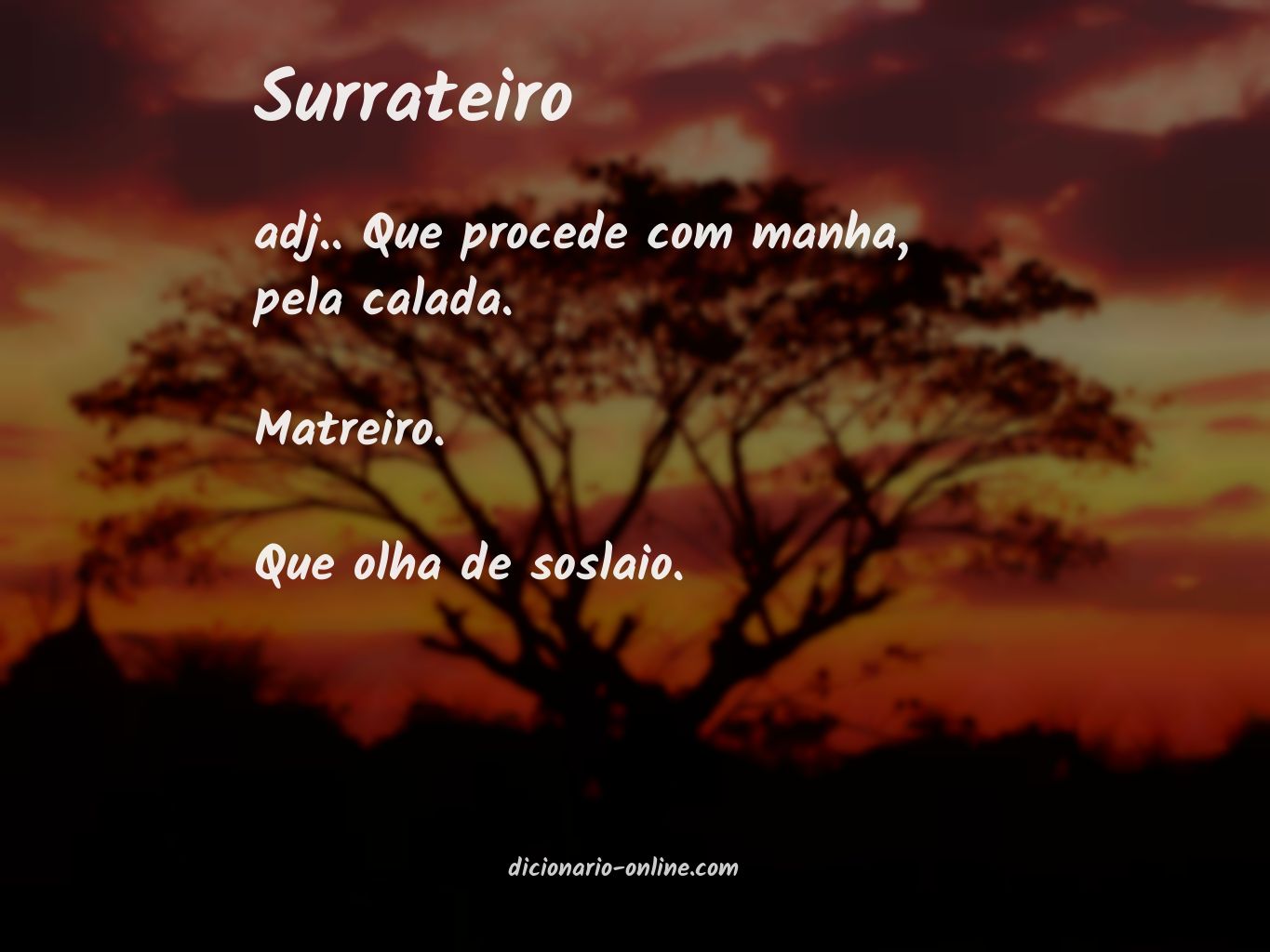 Significado de surrateiro