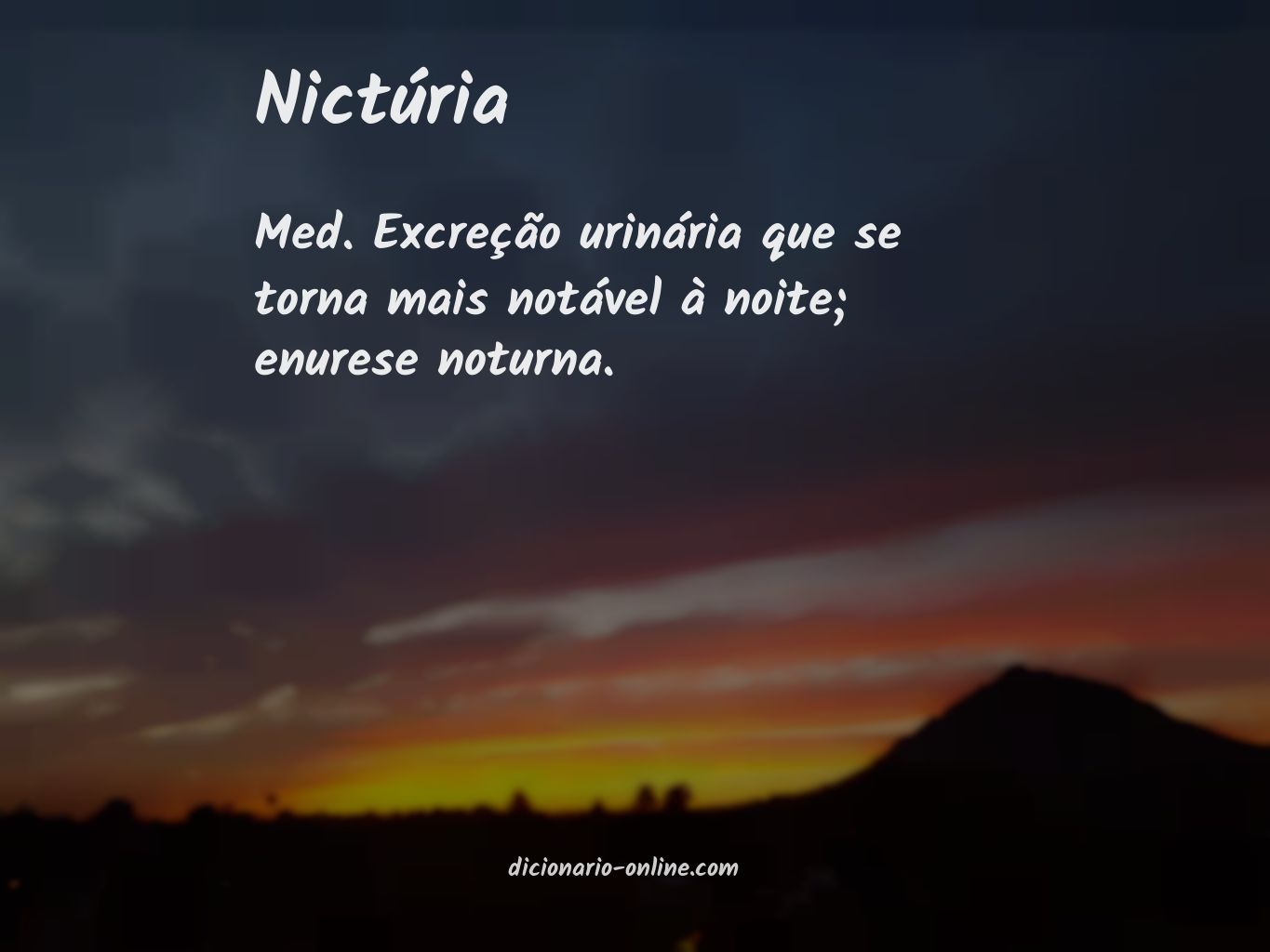 Significado de nictúria