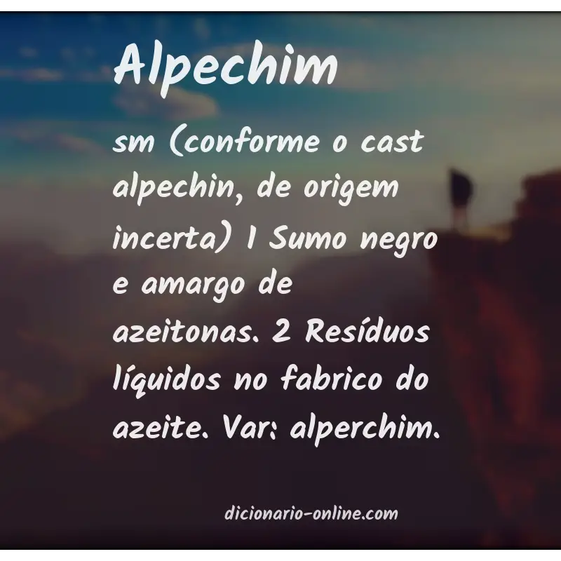 Significado de alpechim