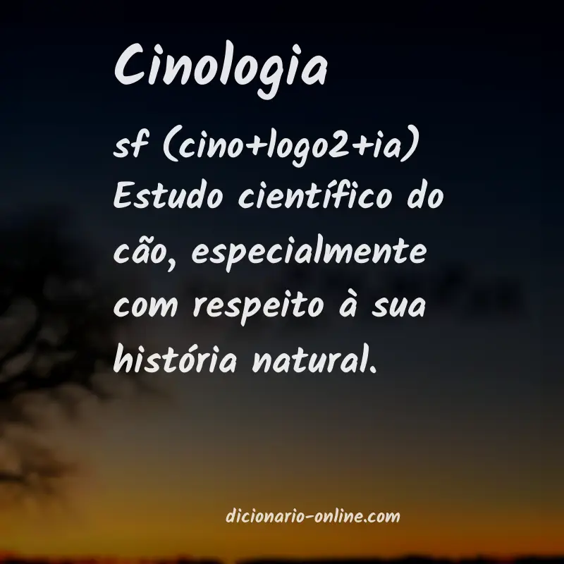 Significado de cinologia