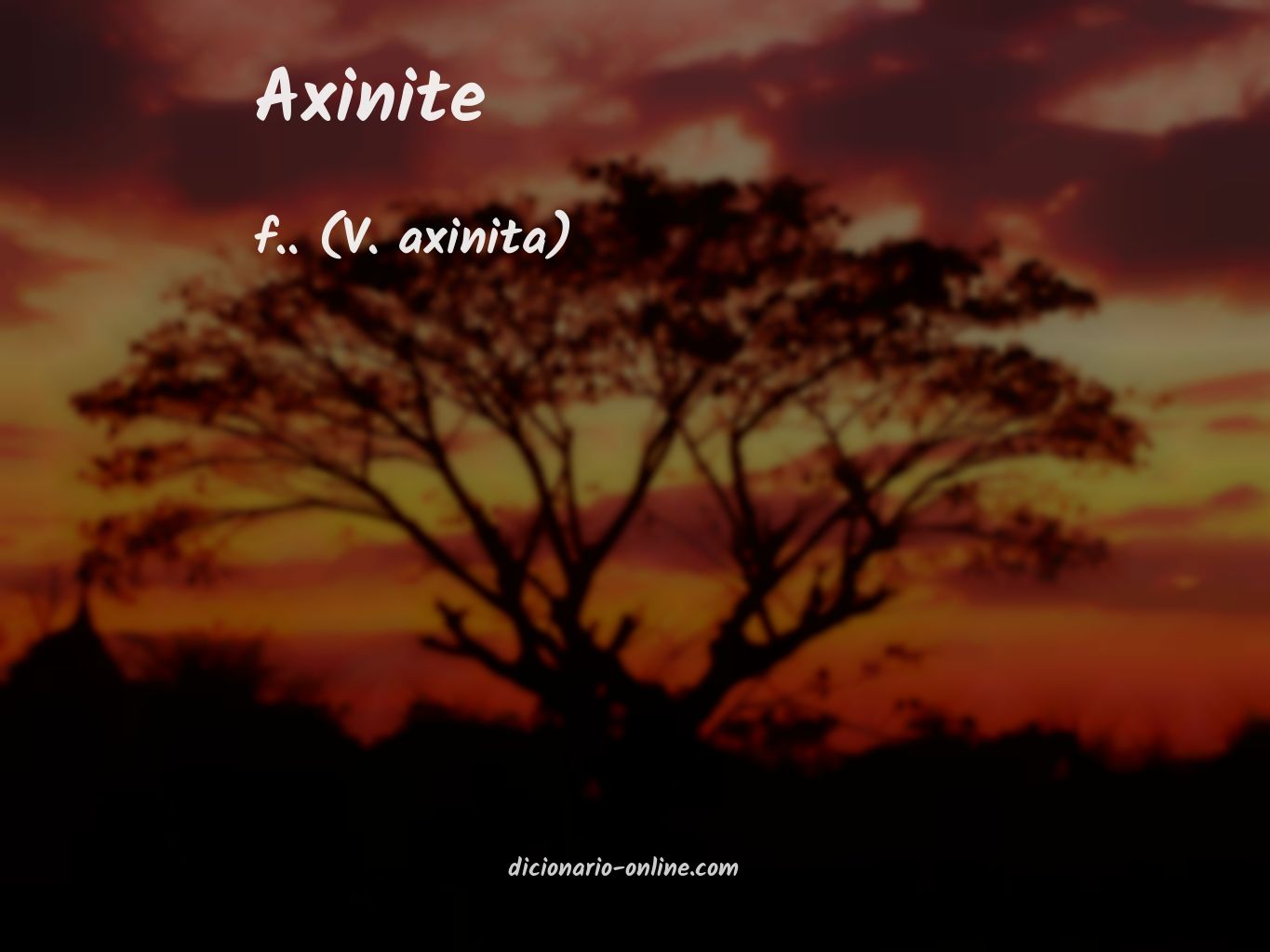 Significado de axinite