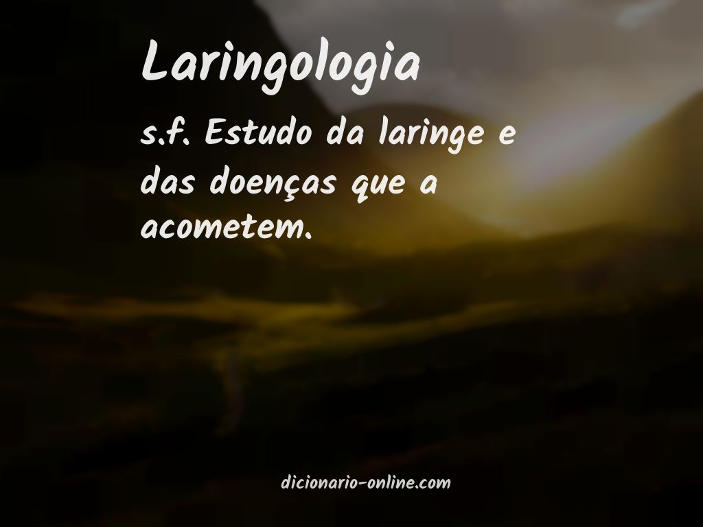 Significado de laringologia