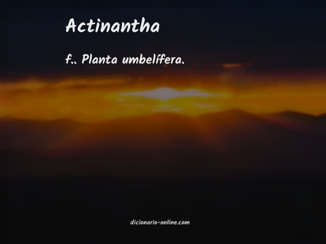 Significado de actinantha