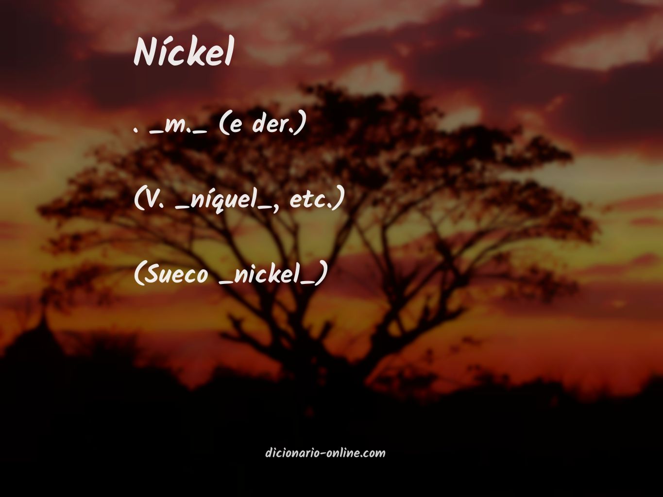 Significado de níckel