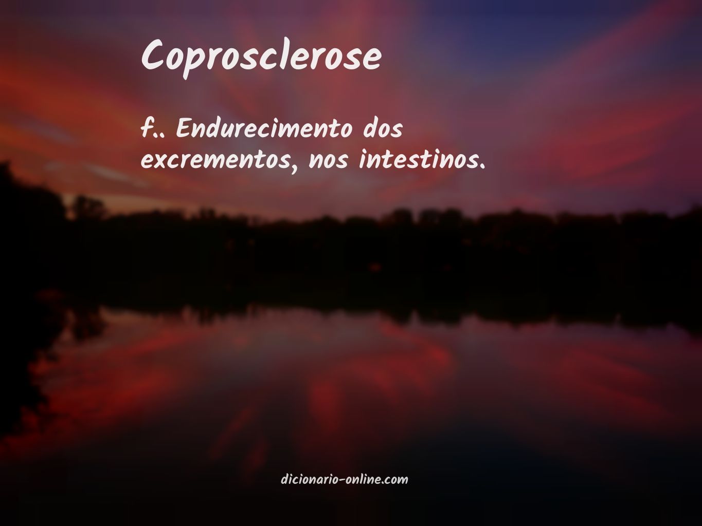Significado de coprosclerose