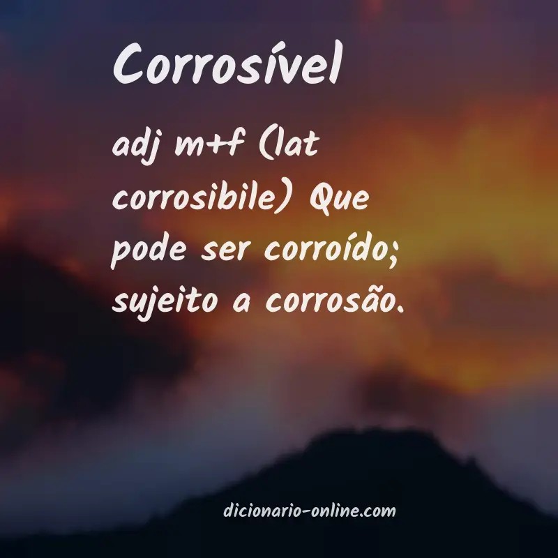 Significado de corrosível