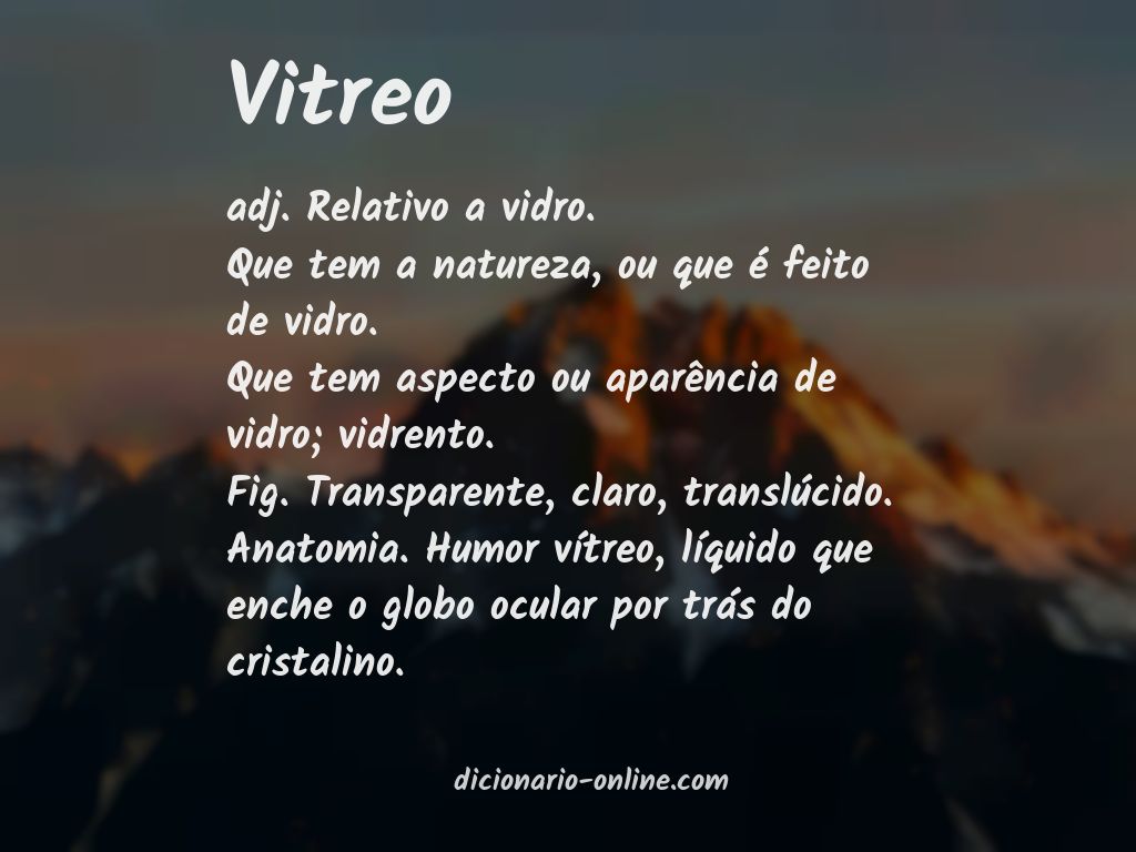 Significado de vítreo