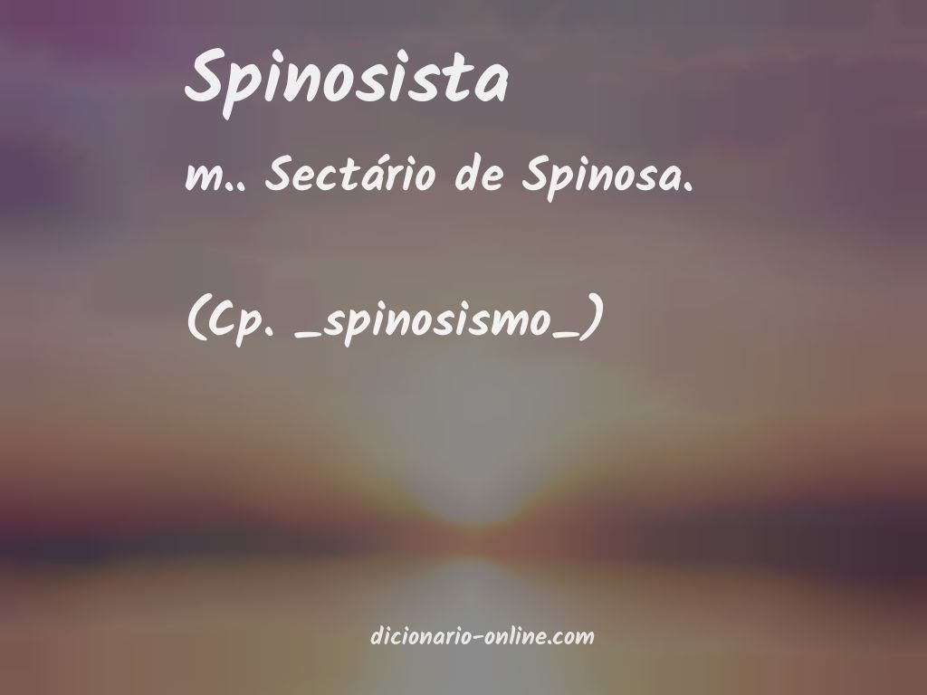 Significado de spinosista